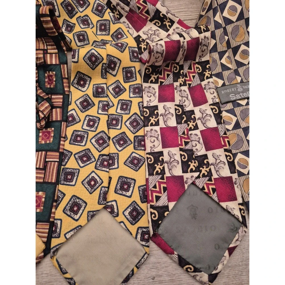 Lot of 6 Robert Talbott & Designer‎ Silk Ties Mens Geometric Floral Abstract VTG
